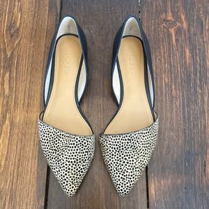 JCREW black and leopard Slip Ons